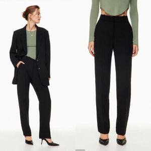 $148 Aritzia Wilfred Chopin Pant Black Size 6 High-waisted straight leg trousers